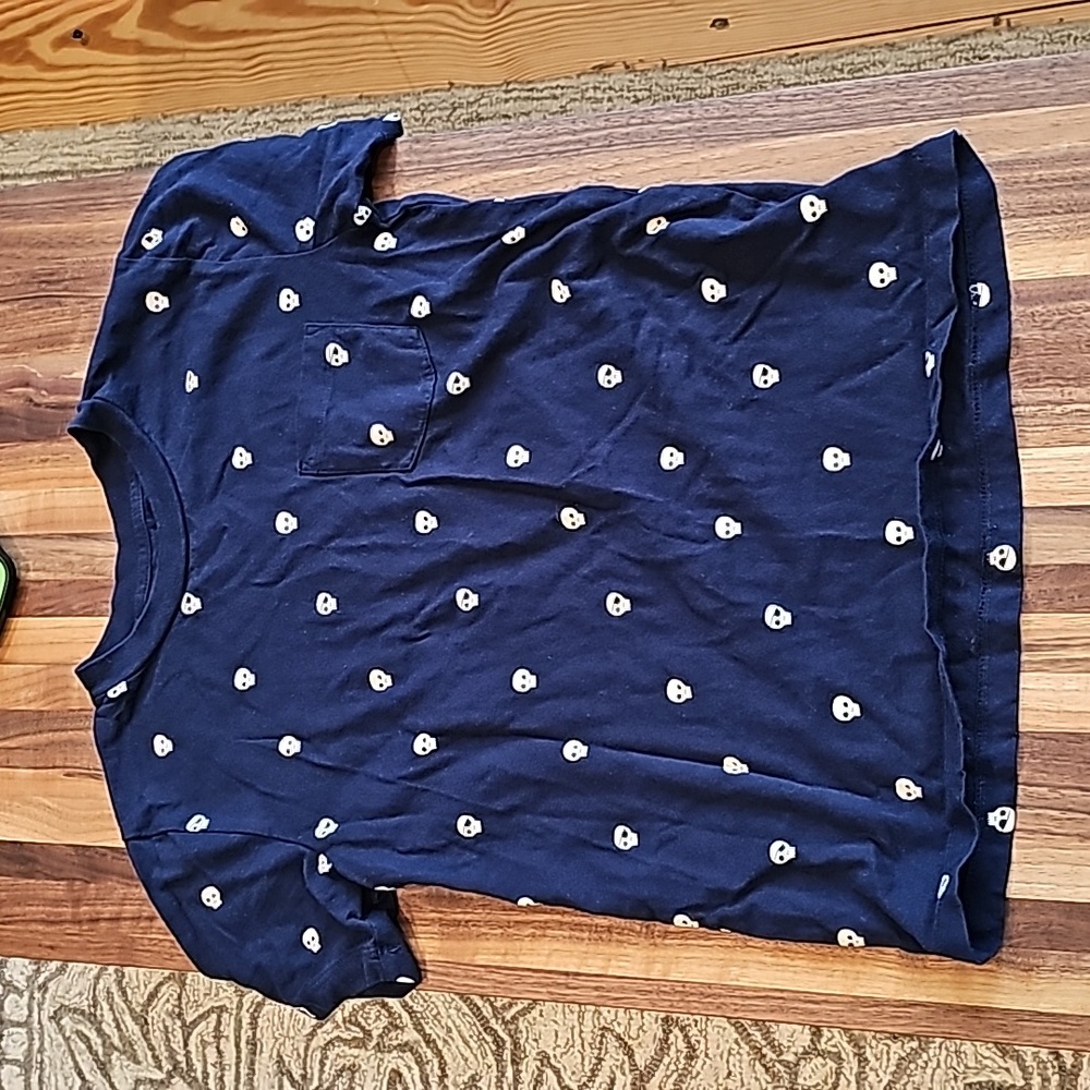 J Crew Crewcuts everyday glow in dark skull pocket t shirt 10